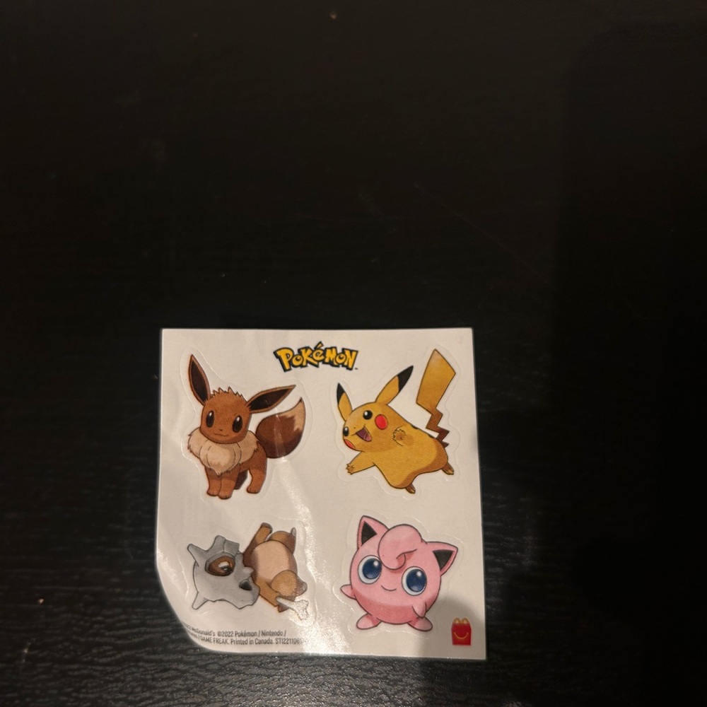Pokemon Sticker Set (4 stickers)